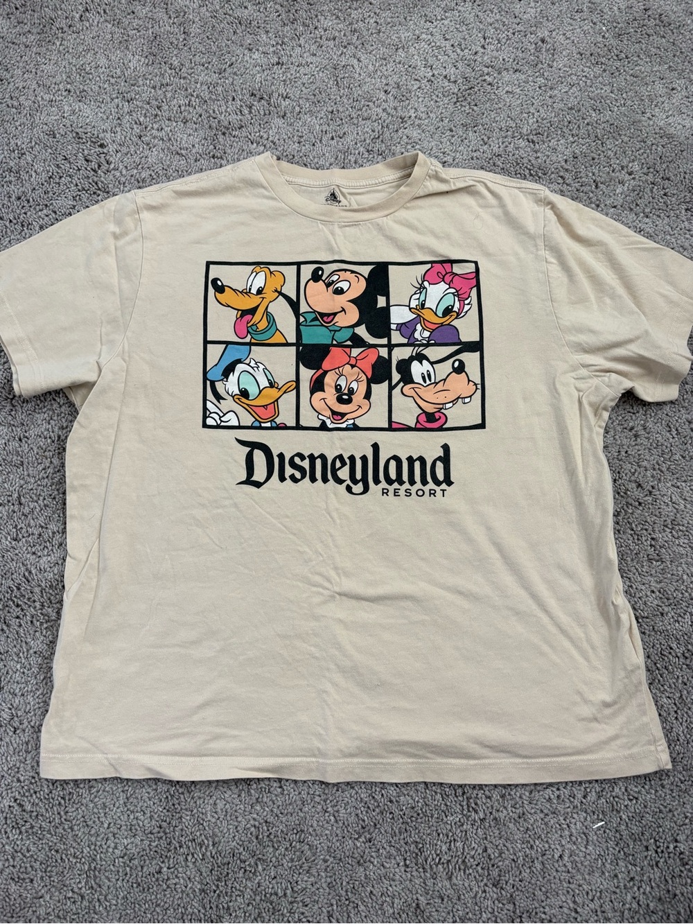 Disney Beige Crew Neck Logo Tee